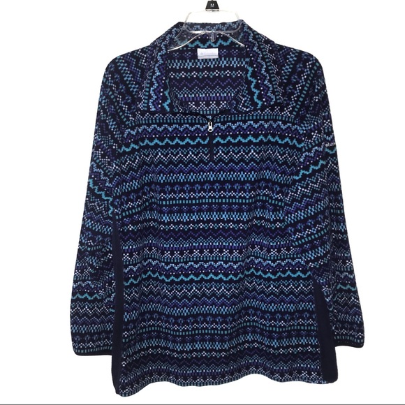 Columbia Tops - Columbia Aztec Print Quarter Zip Pullover 3x